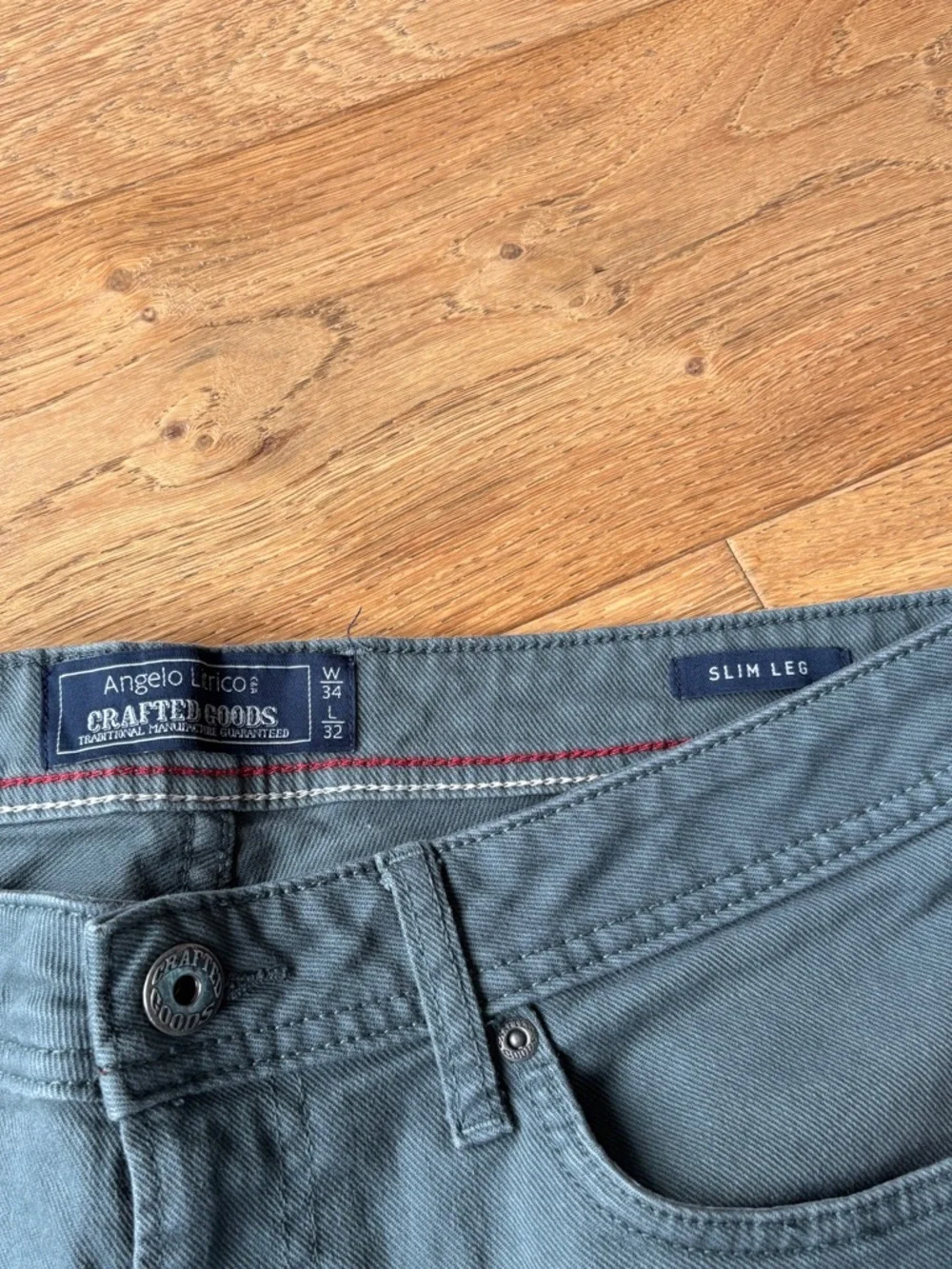Angelo Litrico slim fit jeans 34/32 green/gray